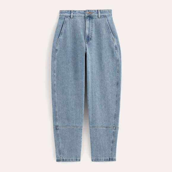 WORN ONCE! Everlane Women's Utility Barrel Pant in Light Indigo, Size 30 - Picture 1 of 4